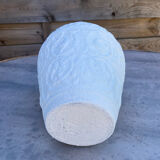 Textured white vase