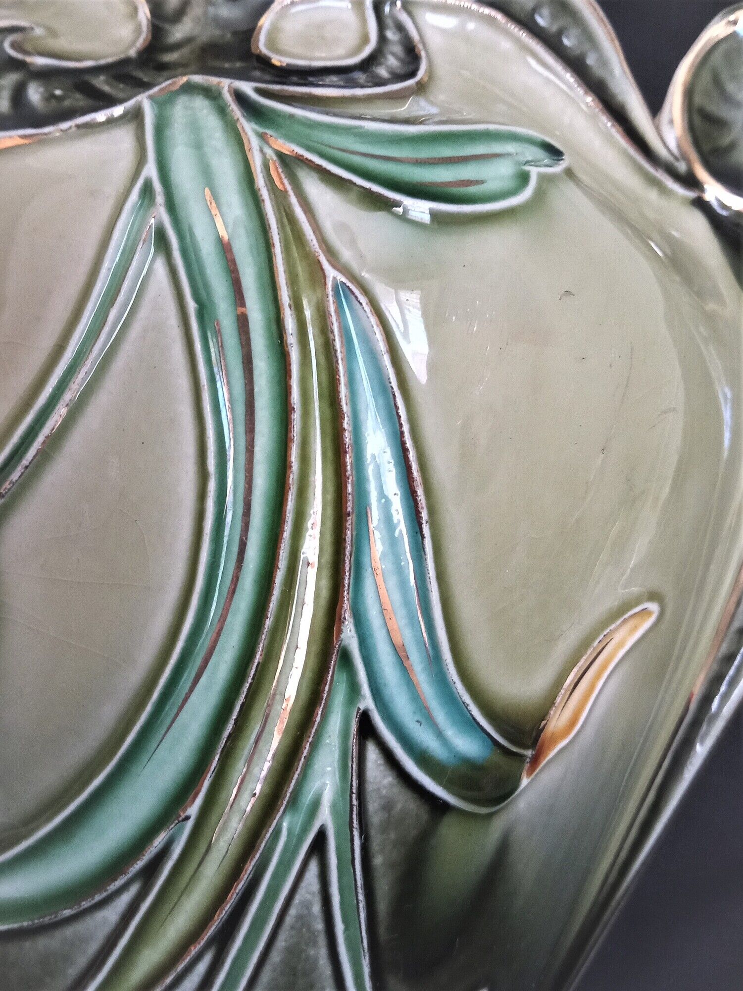 Gustave de Bruyn Art Nouveau earthenware vase by Fives Lille