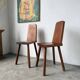 Paire de chaises brutaliste en chêne 1950