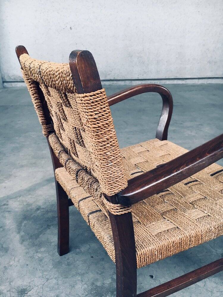 Bauhaus Style Rope Armchair by Axel Larsson, 1930s