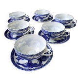 6 Japanese porcelain tea cups Dragon decoration