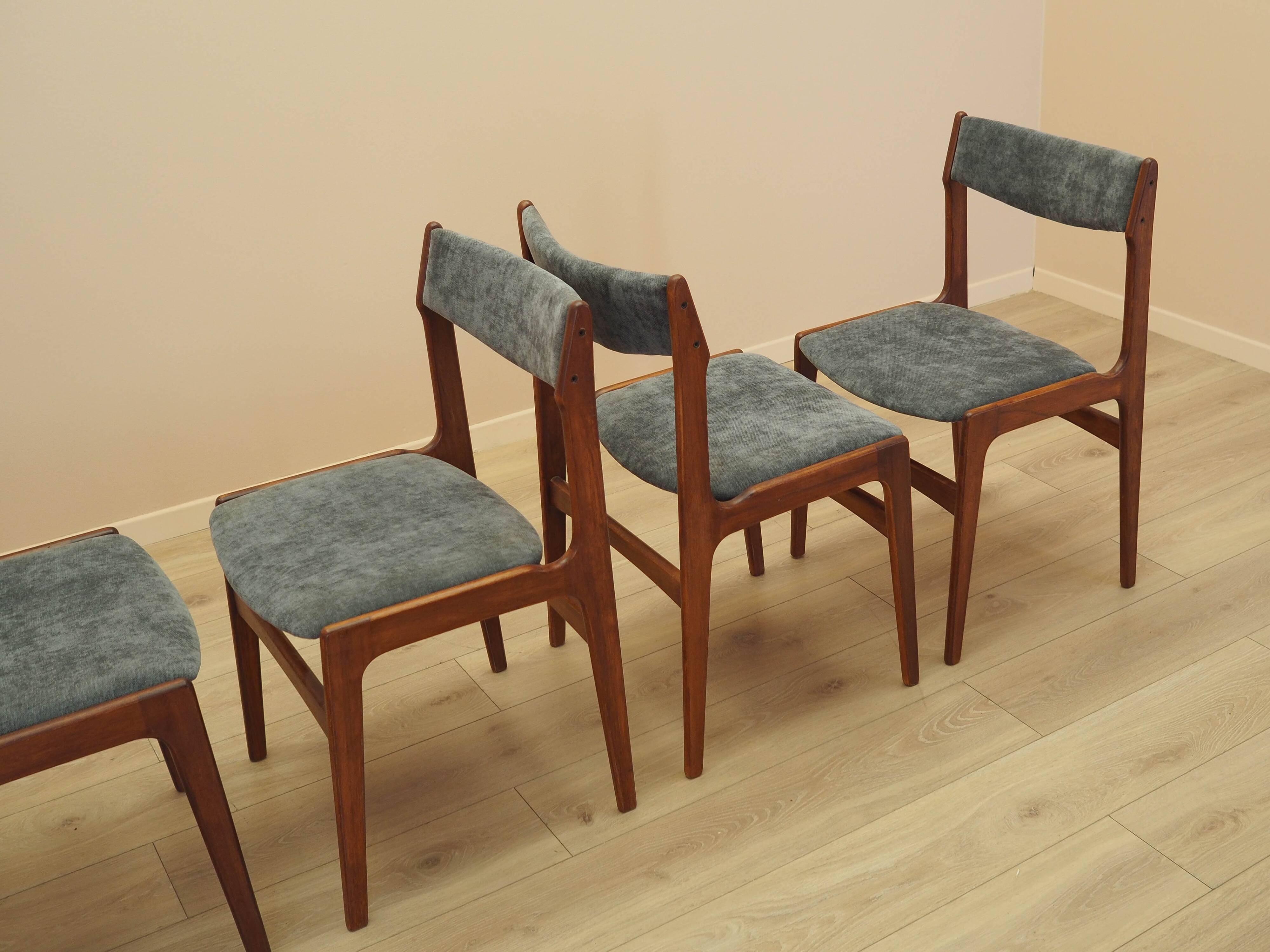 Set of four teak chairs, Danish design, 1970s, made in Denmark