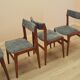 Set of four teak chairs, Danish design, 1970s, made in Denmark