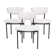 Set of Three Dutch White Alpha Chairs Designed by Rudolf Wolf, 1960s
