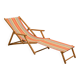 Vintage striped multicoloured deck chair with original patina.