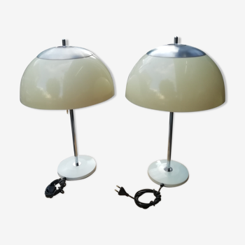 Paire de lampes Unilux champignon