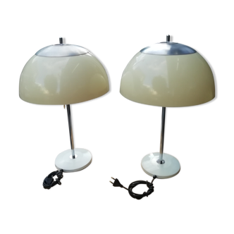 Paire de lampes Unilux champignon