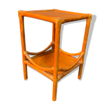 Side table, rattan, Maugrion design 1970
