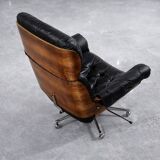Vintage Mid-Century Modern Swiss Leather Lounge Chair from Giroflex
