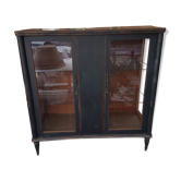 Vitrine en bois en patine