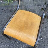 Lot de 6 chaises industrielles école vintage collectivités mullca delagrave tube & bois