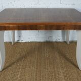 Dining table with art deco extensions revamped curved legs