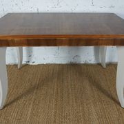 Table à manger avec rallonges art déco relookée pieds galbés