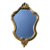 Miroir rocaille en bois doré style Louis XV
