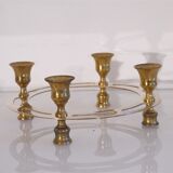 Vintage Scandinavian brass candle holder 1970