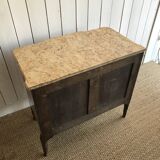 Commode transition in marquetry. 18th century.