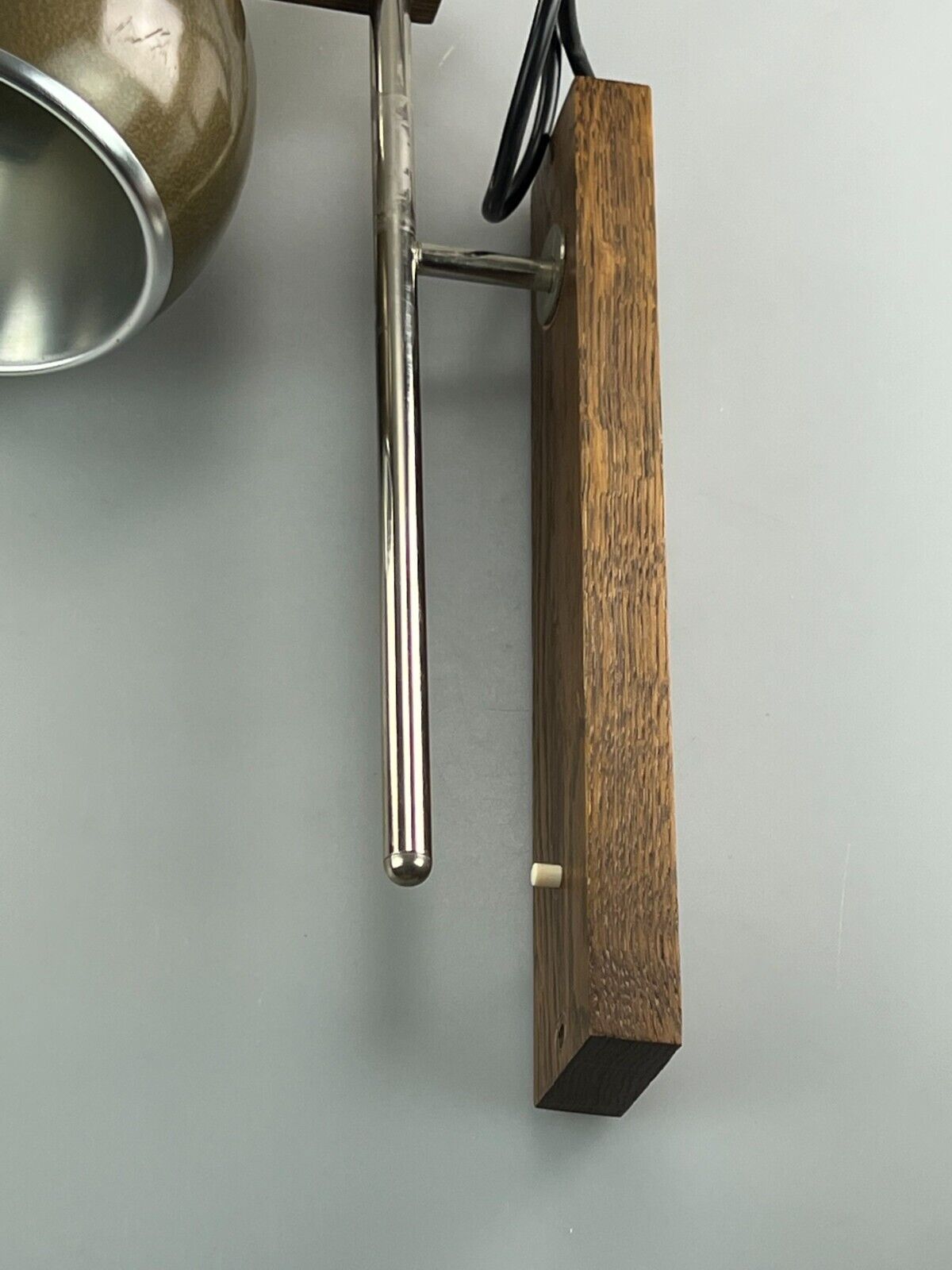 60s 70s lamp fixture wall sconce temde lighten teak space age design