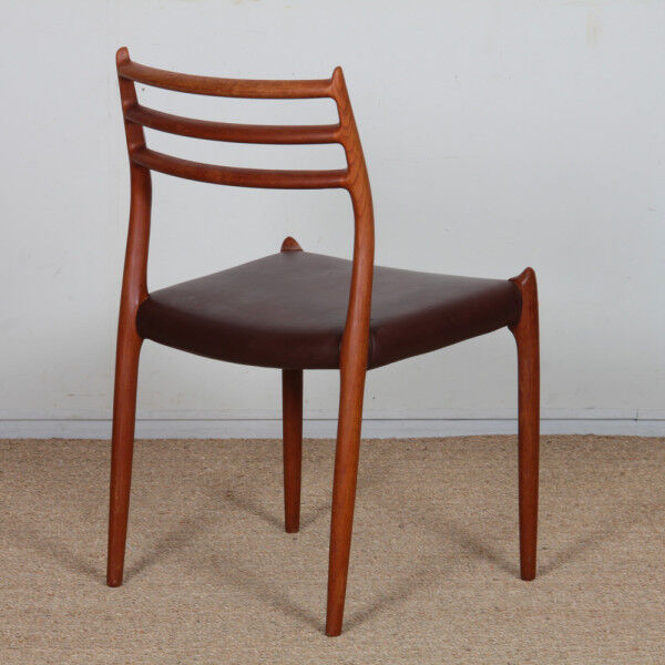 Set of 6 chairs by Niels Otto Moller in teak model 78, 1960.