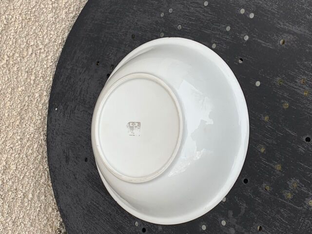 Paris porcelain salad bowl vintage floral motif 1970