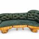 Carved velvet sofa