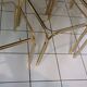 Trio of vintage golden nesting tables