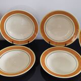 Set of 6 vintage soup plates Gien 50