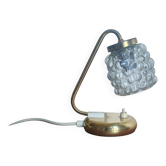Small vintage brass and bubble glass lamp SARU (Germany) – 1960s