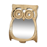 Owl mirror in brass