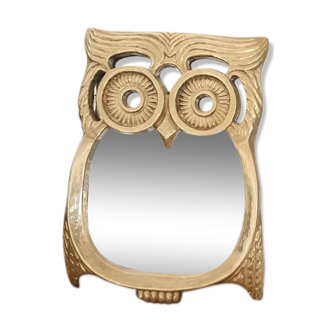 Owl mirror in brass