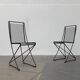 Set of black postmodern Kreuzschwinger chairs by Till Behrens for Schlubach, 1980s.