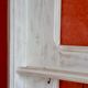 shelf / wall cabinet in wooden sandblasted effect old early twentieth century