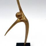Sculpture of a character in gilded bronze - Alain Cantarel