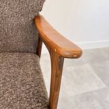 Danish teak & curly armchair