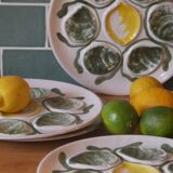Assiettes à huîtres en faïence de Belon