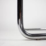 Pair of Matteo Grassi MG5 chairs in black leather and chrome