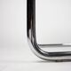 Paire de chaises Matteo Grassi MG5 cuir noir et chrome