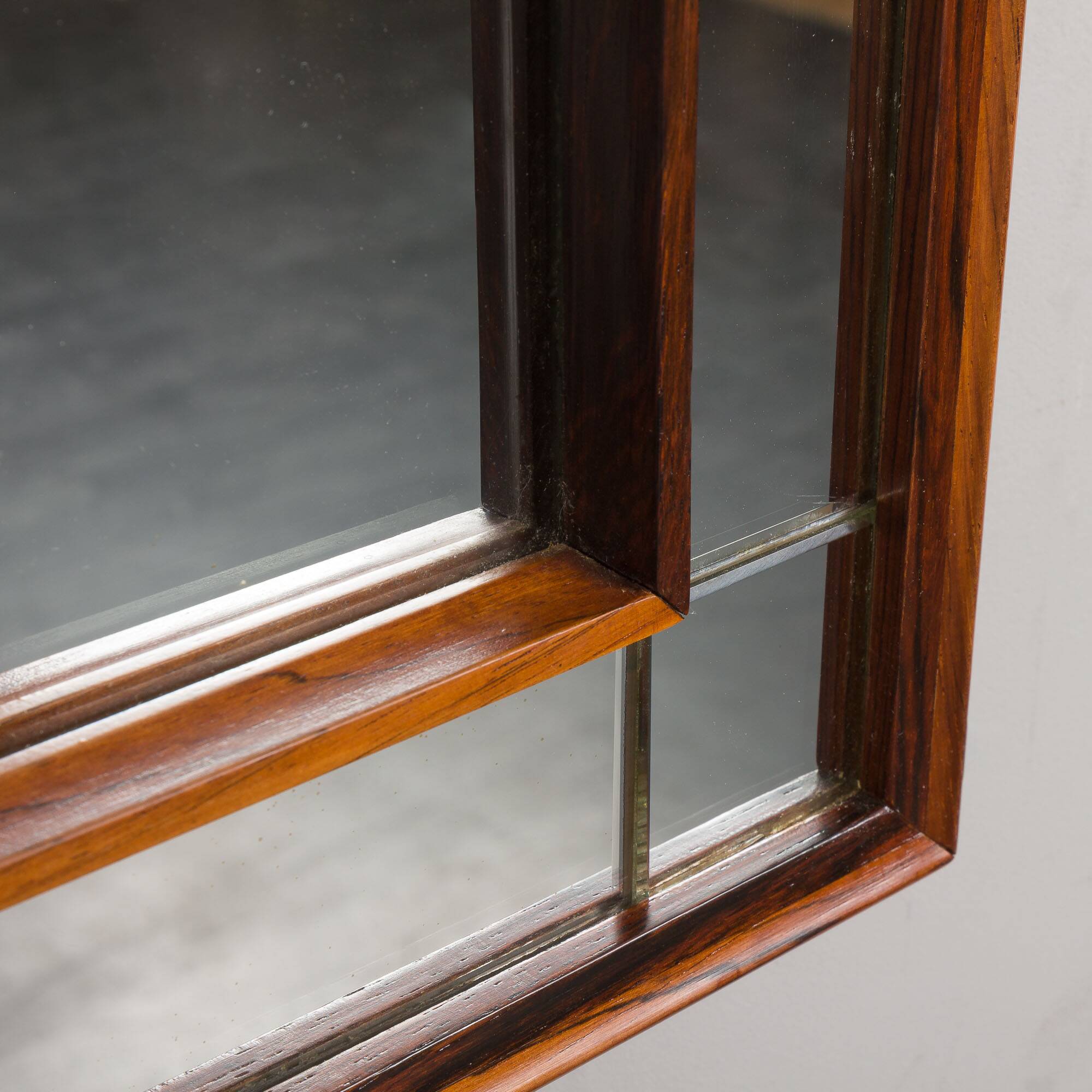 Scandinavian mid-century rosewood mirror with console, Denmark, 1960s