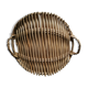 Round rattan tray