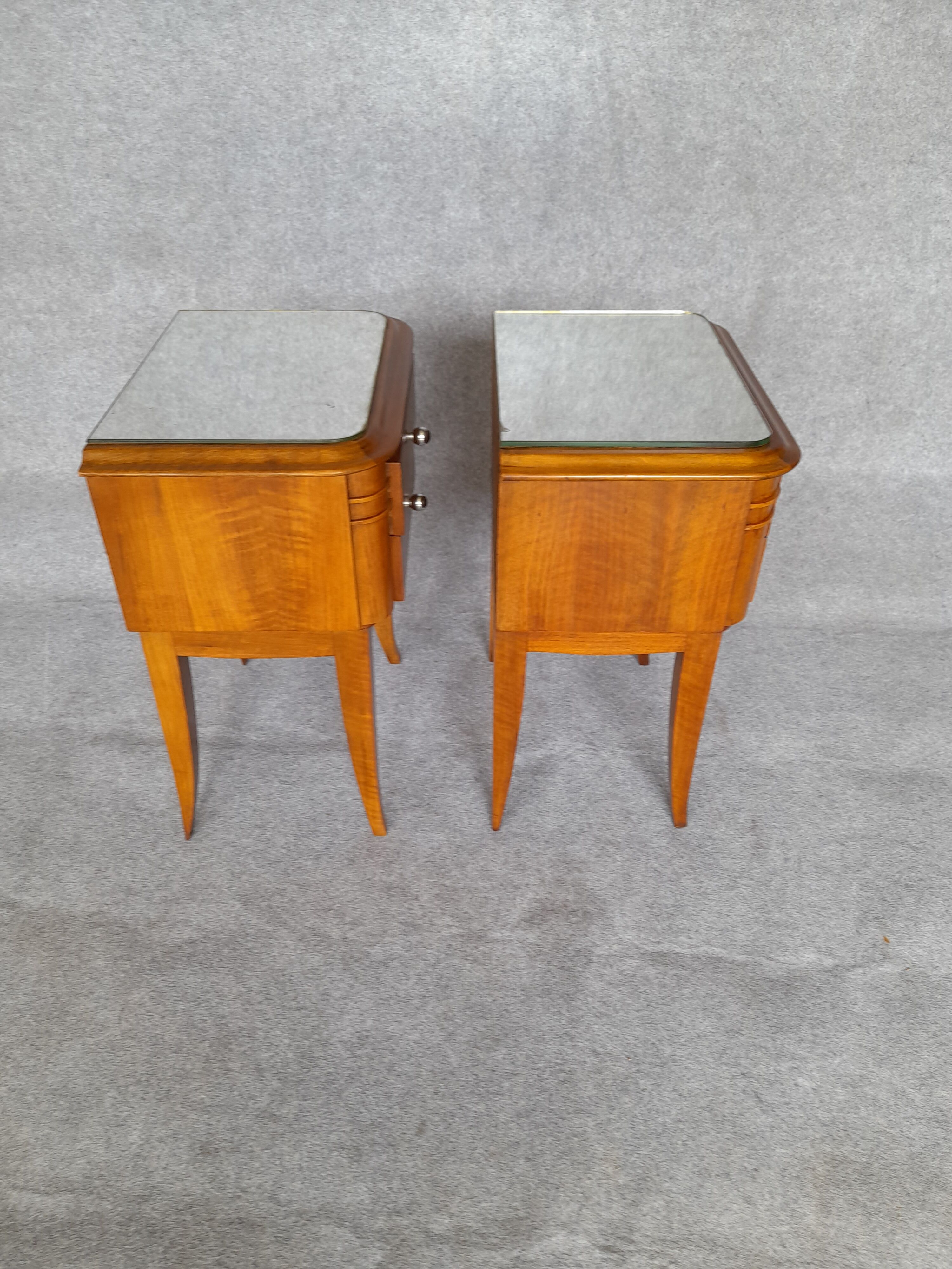 Pair of art deco period bedside tables