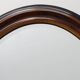 Deknudt Oval Wall Mirror with Walnut-Toned Frame and Gilt Inner Edge, Belgi