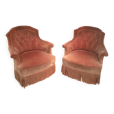 Paire de fauteuils crapaud