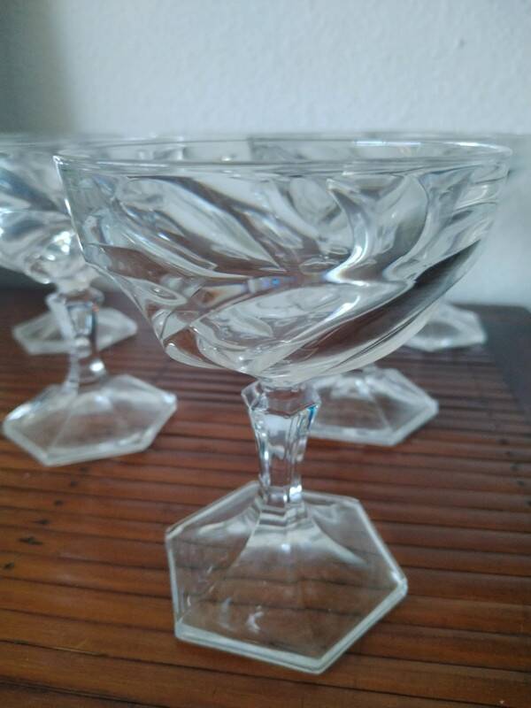 Crystal champagne glasses