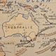 Old geography map school map Oceania political and physical co