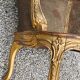 Gilded wood armchair and double canning