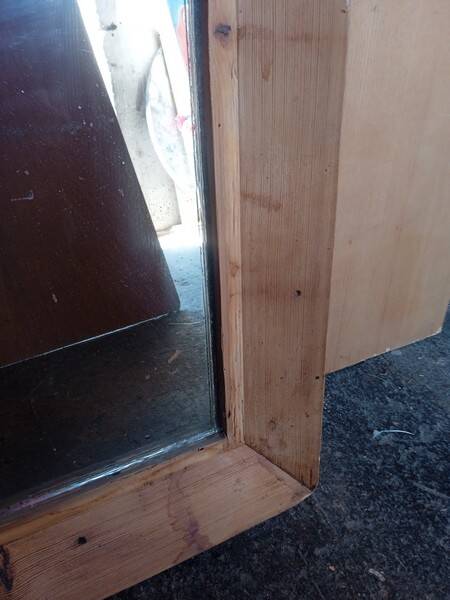 Miroir epais bois brut naturel 82/72cm - 1940