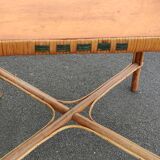 Table vintage en rotin