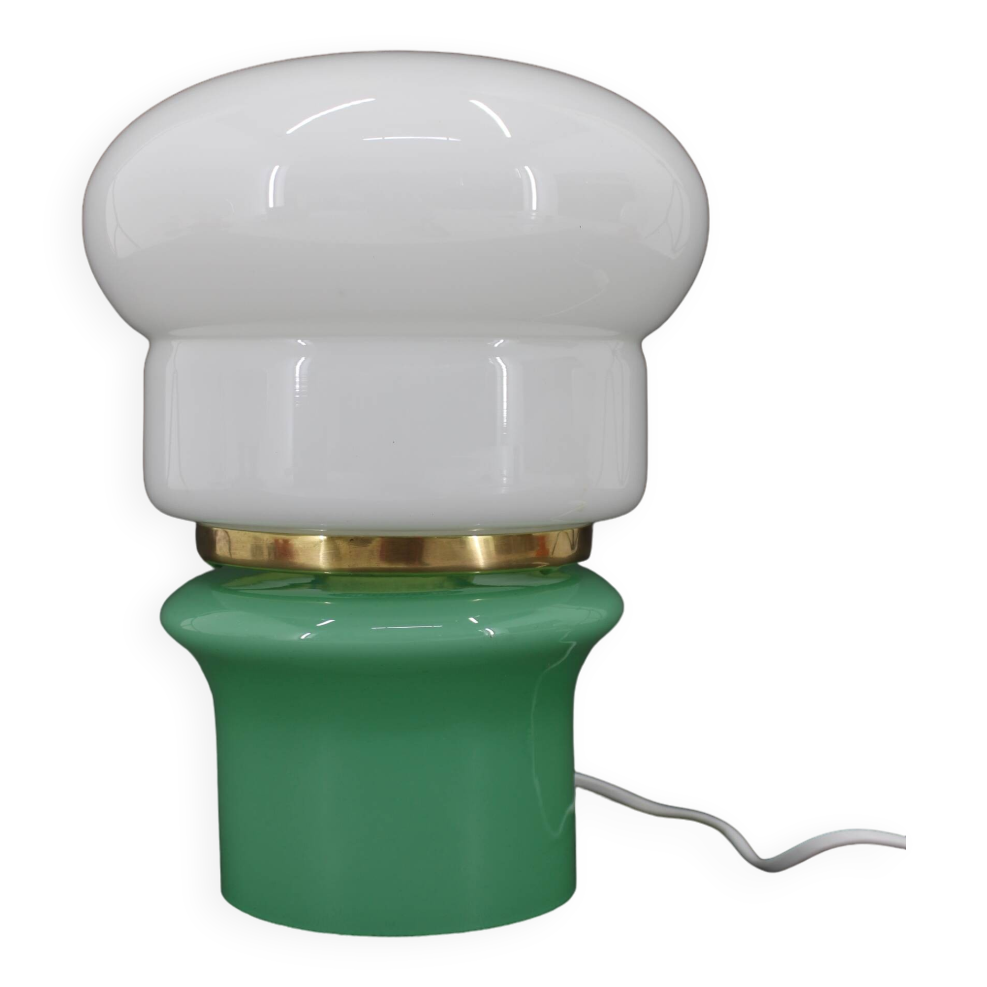 1960s Opaline Glass Table Lamp, Czechoslovakia