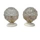 Paire d’appliques globes vintage en verre ciselé