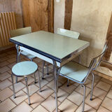 Table and chairs set in formica year 50