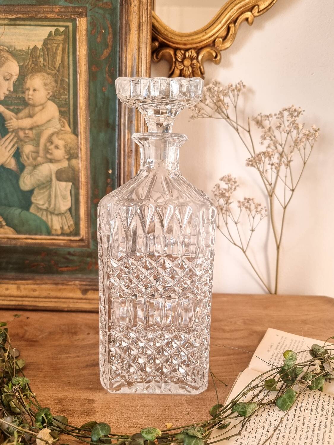 Crystal whiskey decanter, 1950
